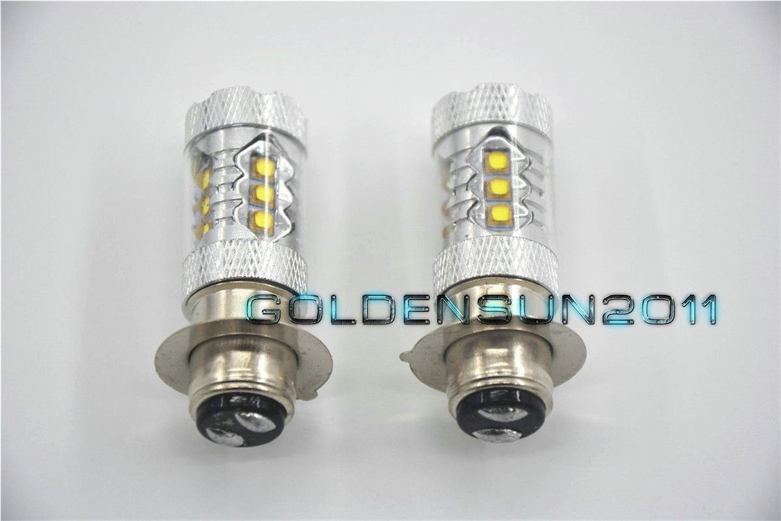 Yamaha Rhino 450 660 700 LED Headlight Bulbs 80W Super White 2007 2008